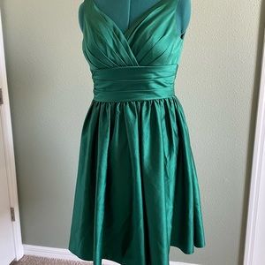 Azazie Hunter Green Midi Dress